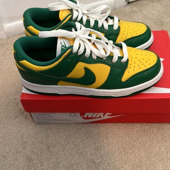 Nike Dunk Low men’s 5.5 women’s 7 green/yellow - Picture 5 of 9